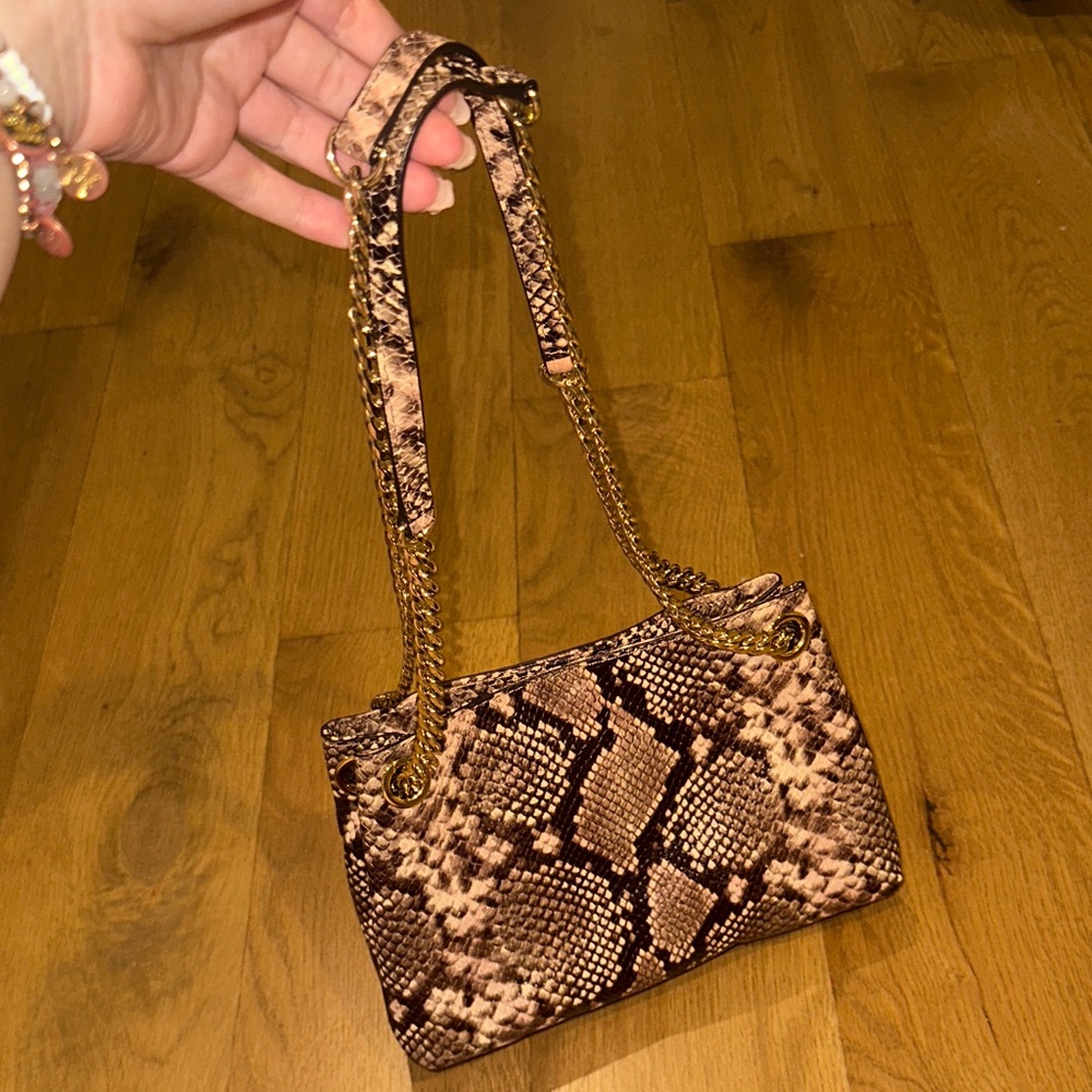 Michael Kors Jet Set Python Print Shoulder Bag - image 2
